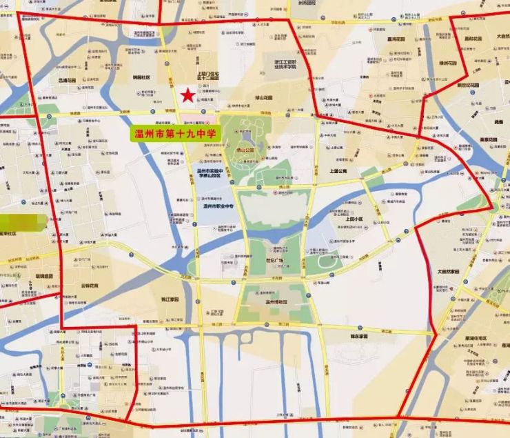 温州市鹿城区初中学区划分详解(附地图)