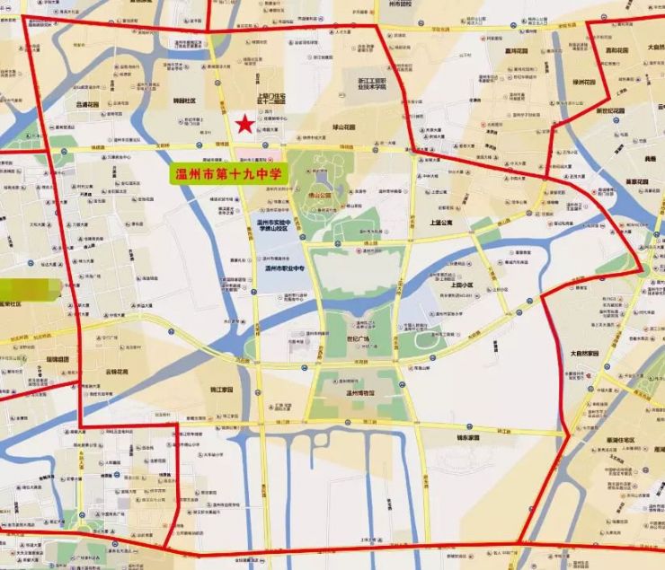 > 温州市鹿城区初中学区划分详解(附地图)   东:过境公路(六虹桥路口