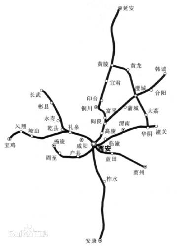 西安城际铁路规划图详情