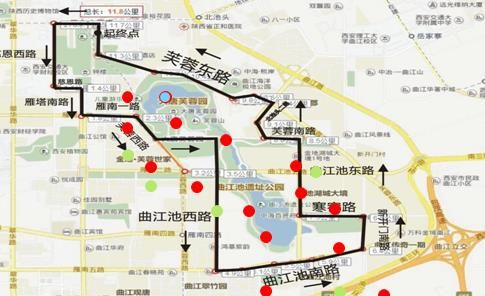 曲江公交旅游环线运行线路图- 西安本地宝