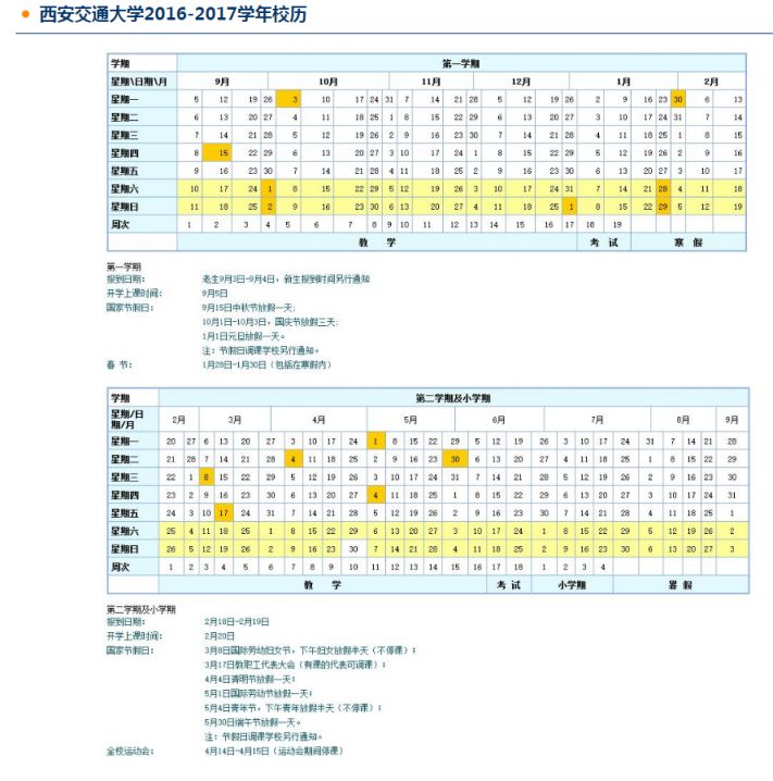 2017西安交通大学寒假放假时间 共35天- 西安