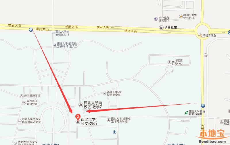 西北大学交通指南(地图 路线)- 西安本地宝