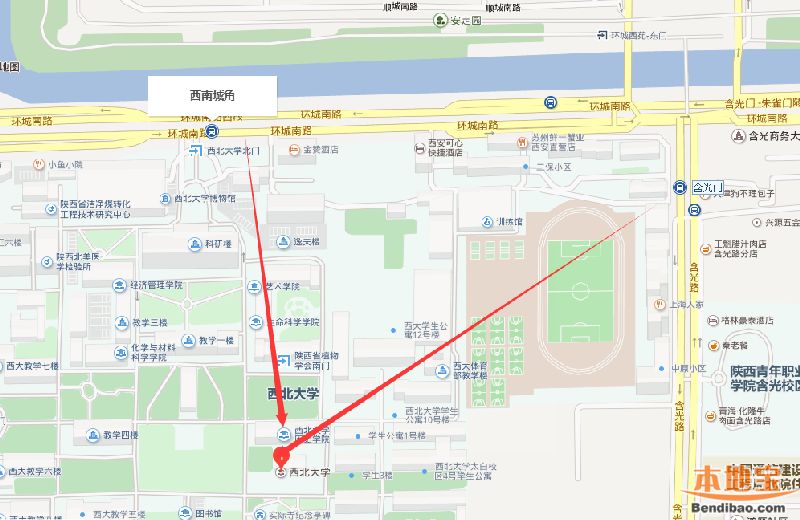 西北大学交通指南(地图 路线)