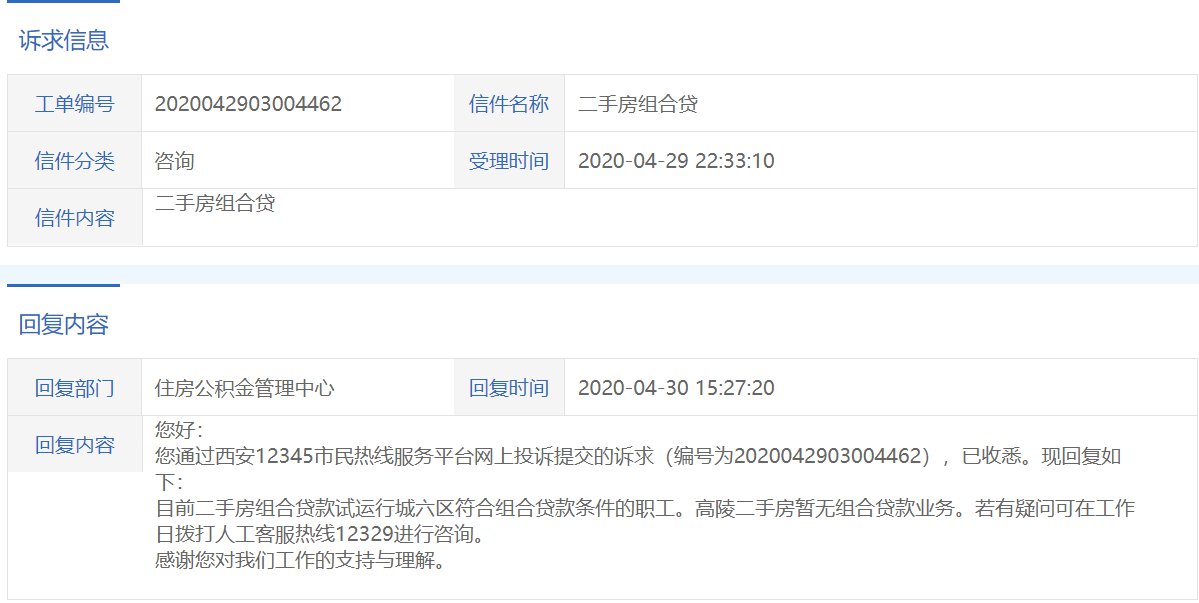 西安二手房可以用组合贷吗