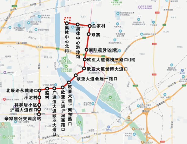 西安交通资讯 > 2020年12月10日西安开通全运2号线和3号线   线路设置