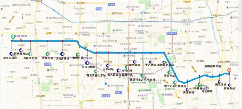 西安地铁5号线换乘站点一览