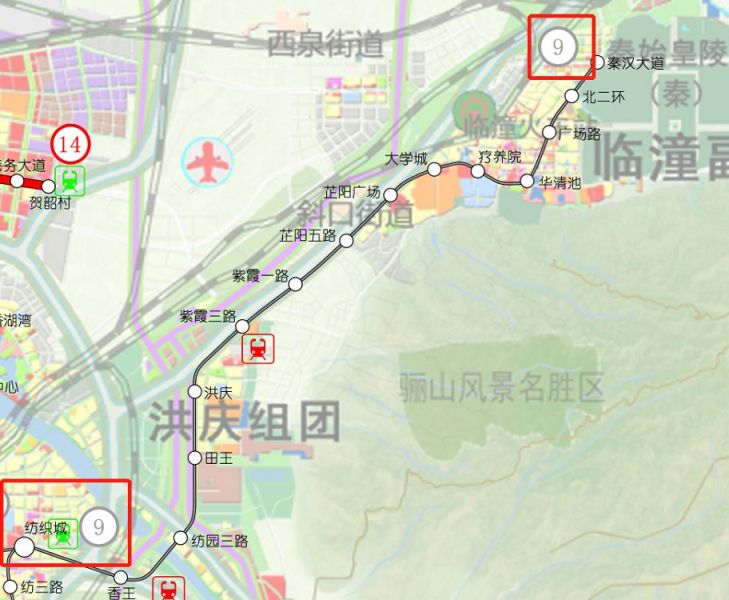 西安地铁9号线最新线路图