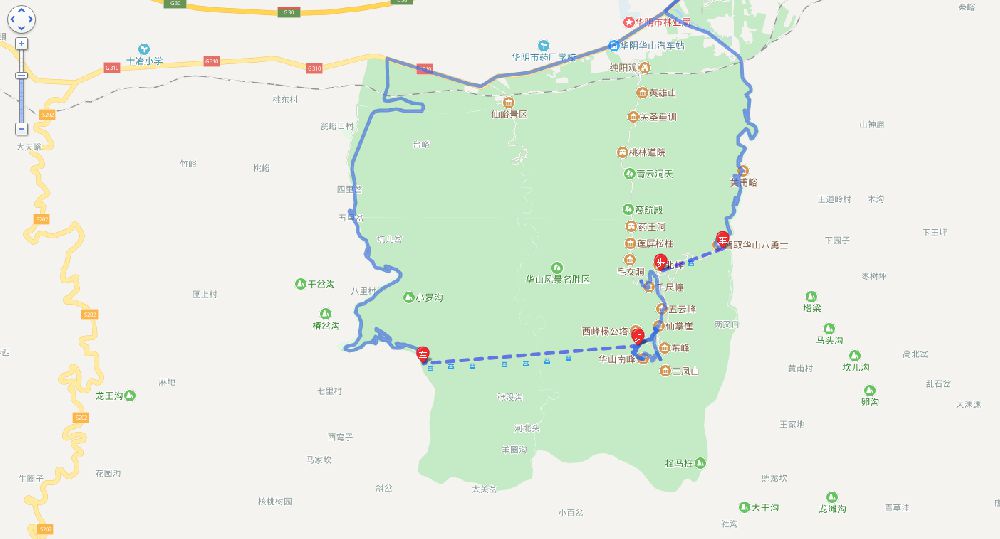 华山旅游导览图