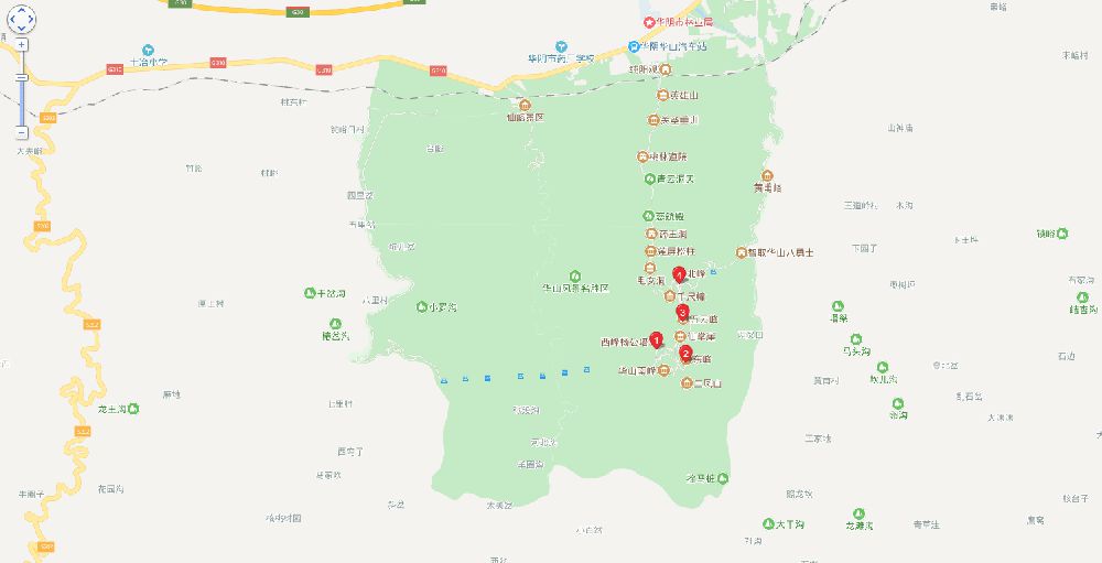 华山旅游导览图