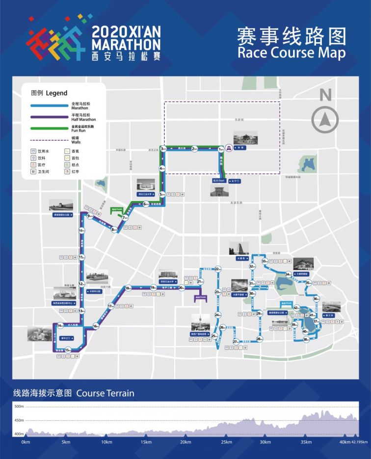 2021西安马拉松比赛路线图