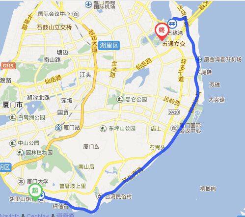 线路一 旅游观光巴士 约1小时30分钟/20.1公里