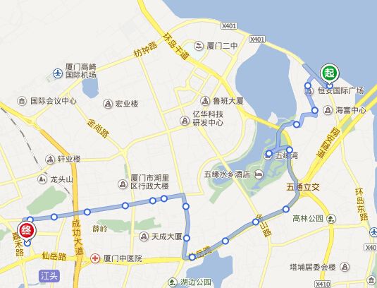 去厦门五缘湾湿地公园的公交车有哪些