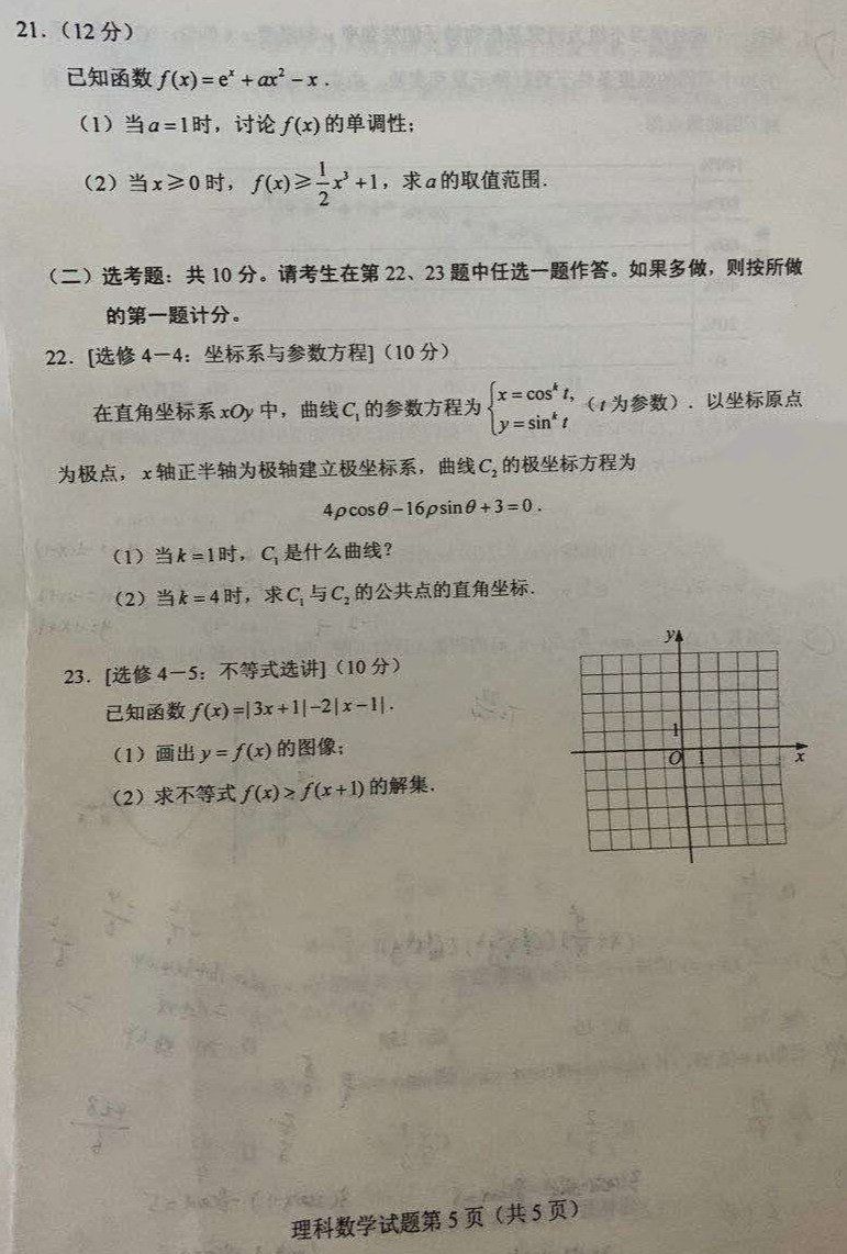 2020福建高考理科数学全国卷1试卷答案 真题解析(附成绩查询入口)