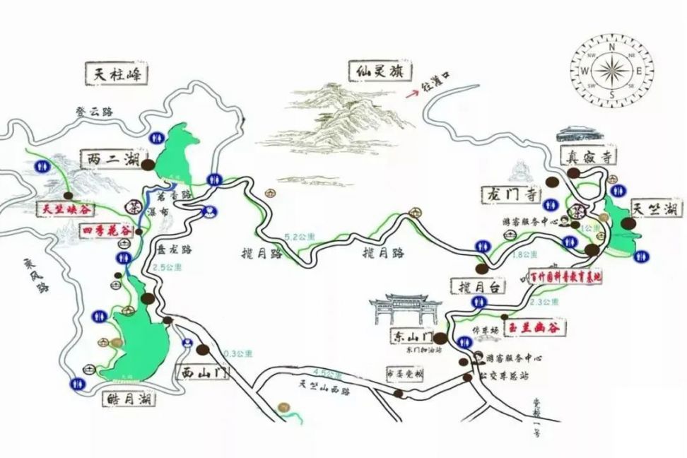 位于厦门市与长泰县交界处,集美区灌口镇境内,天竺山东北