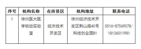 徐州泉山区核酸检测医疗机构名单