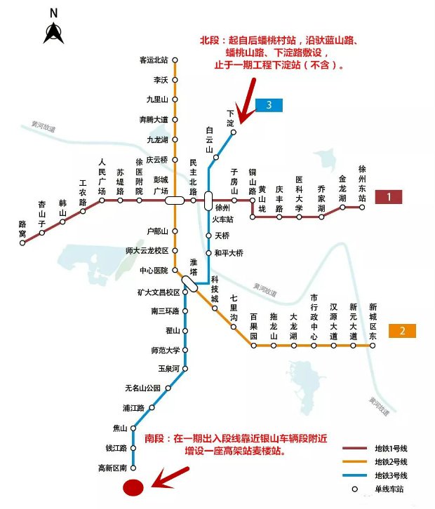 徐州地铁3号线停靠站点