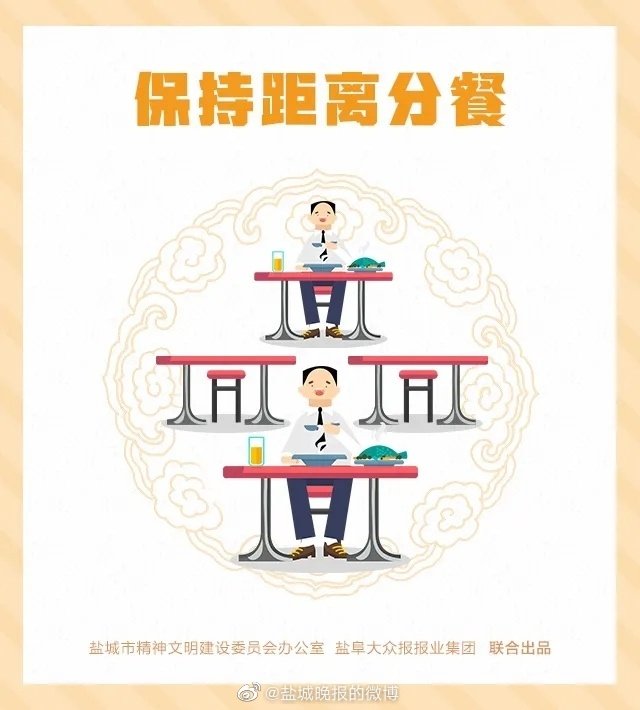 盐城提倡“防控疫情，文明餐饮”