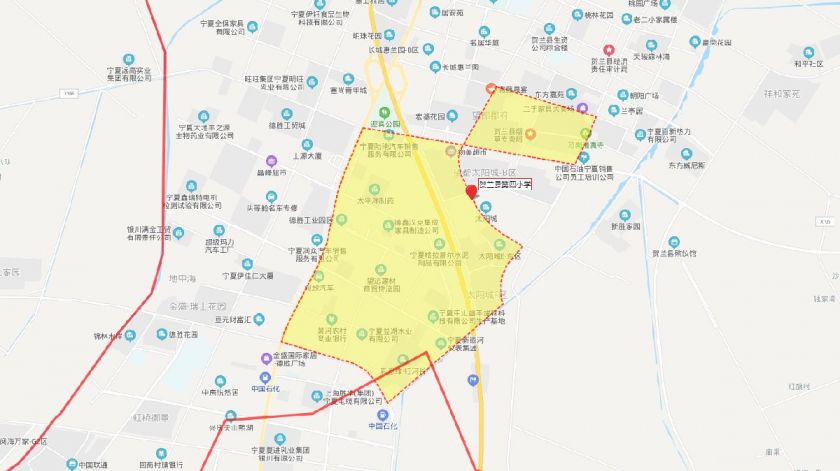 贺兰县第四小学学钱范围(附地图范围)