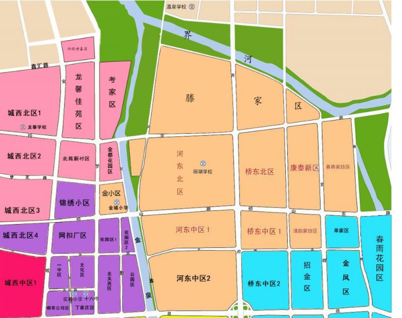 2019招远市局直中学学区划片图