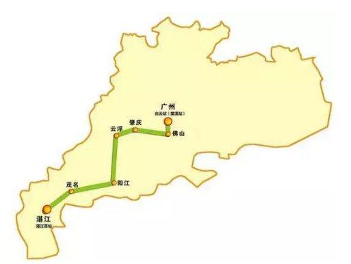 广湛高铁线路图