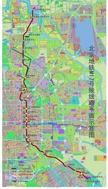 北京地铁17号线线路图