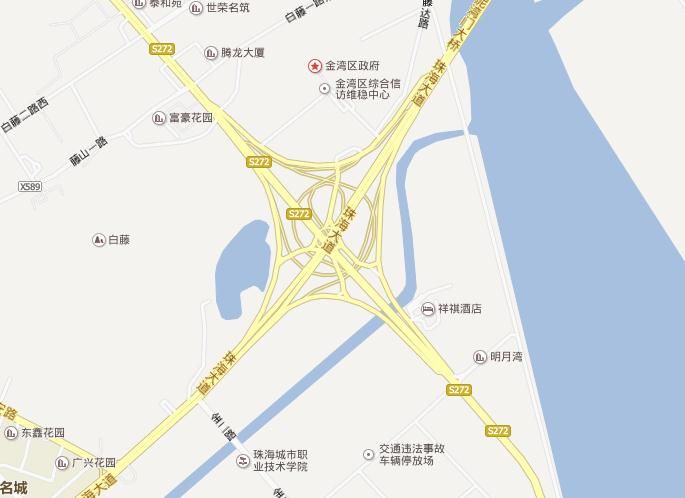 管制路段:机场路,金湾互通立交