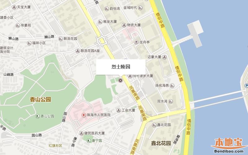 珠海烈士陵园地图