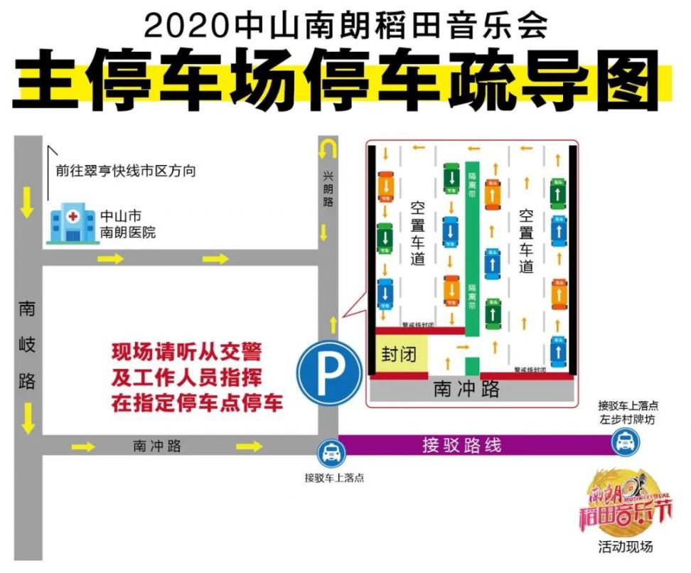 2020中山南朗稻田音乐节停车指南