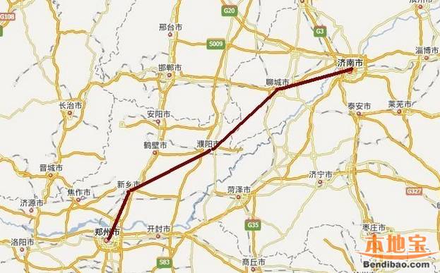 郑济高铁线路图