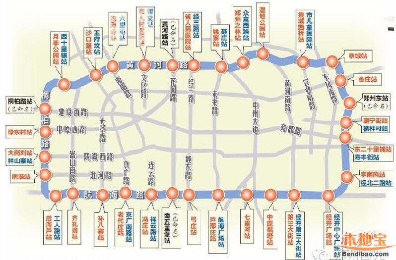 郑州地铁5号线最新线路图