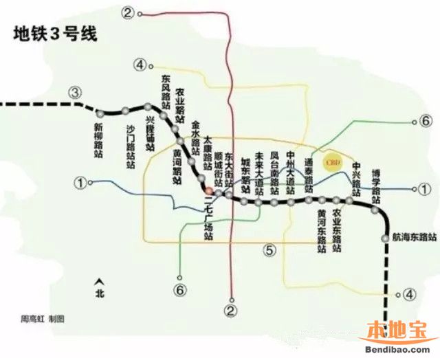 郑州地铁3号线换乘站有哪些