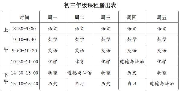 河南省中小学网课直播课程表(名校同步课堂)
