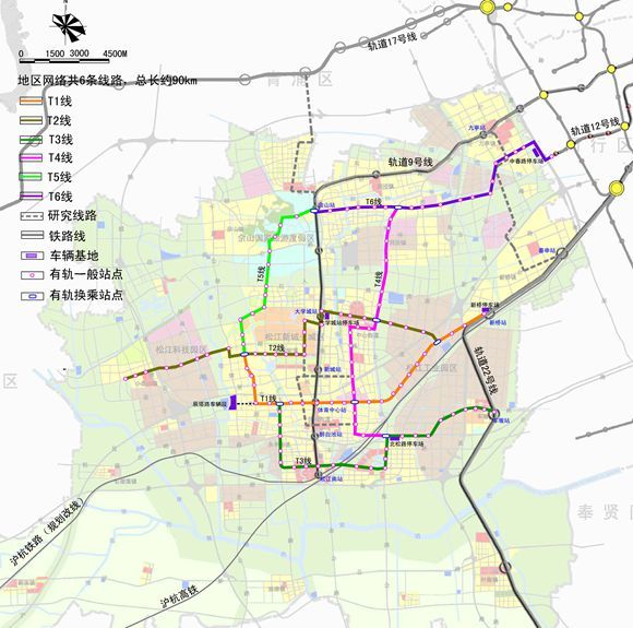 松江有轨电车t5线路图图片