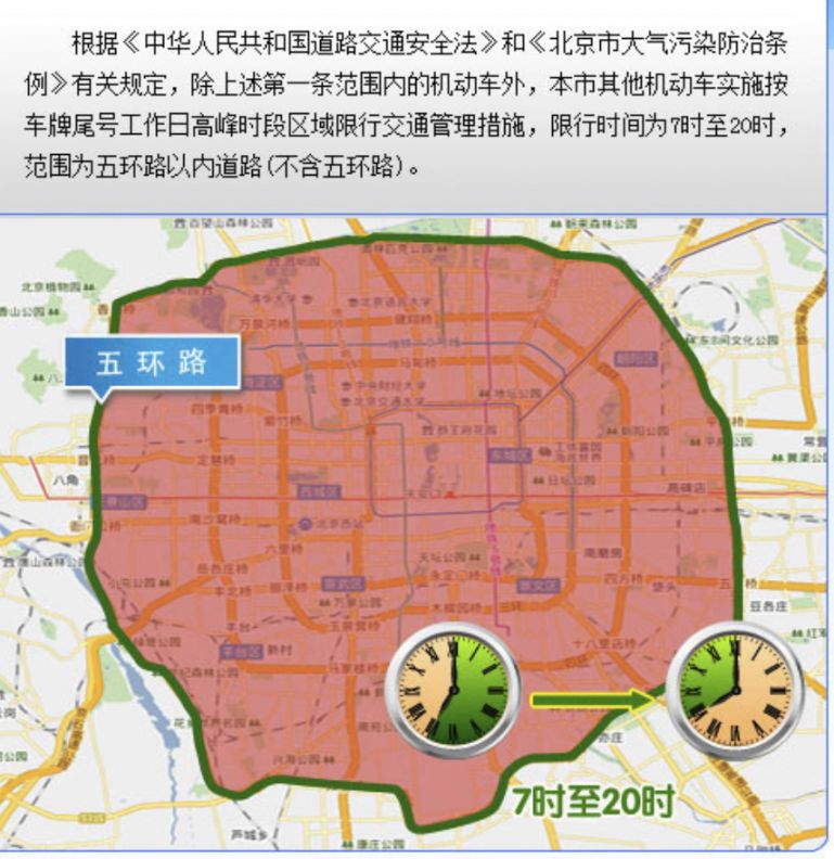 2020北京限号轮换图图片