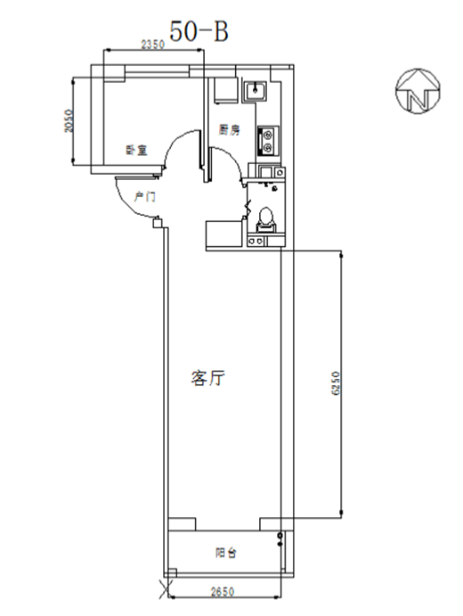 拾景园公租房户型图图片