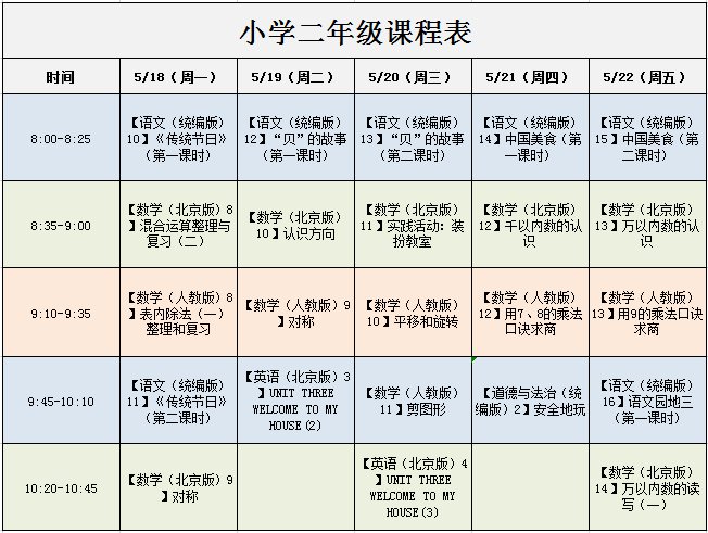 北京小学生上课时间图片