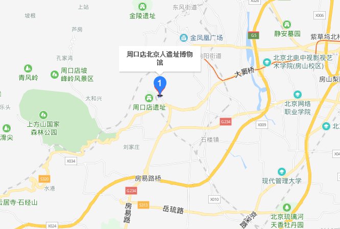 北京周口店遗址博物馆在哪里地址交通