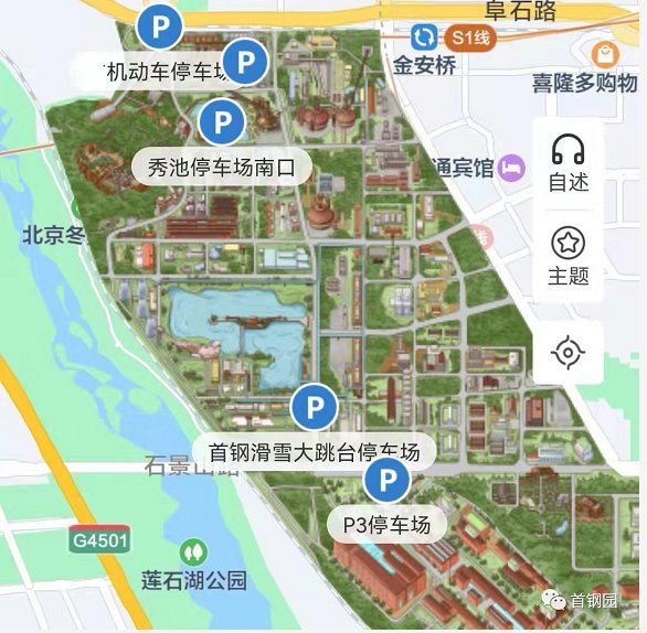 首钢园参观路线图图片