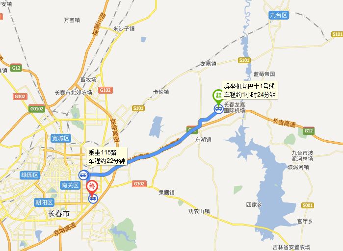 长春龙嘉国际机场地图图片