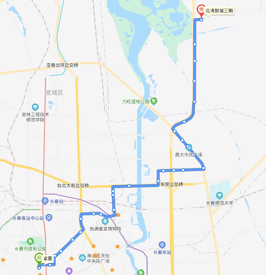 长春公交121路车线路图图片