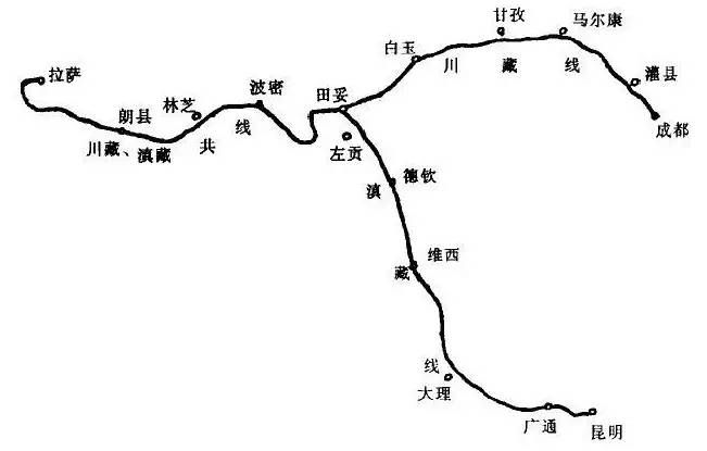 川藏铁路线示意图图片