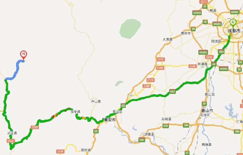 红海子位于康定折多山上的康定机场后面,座落在木格措到塔公的新建