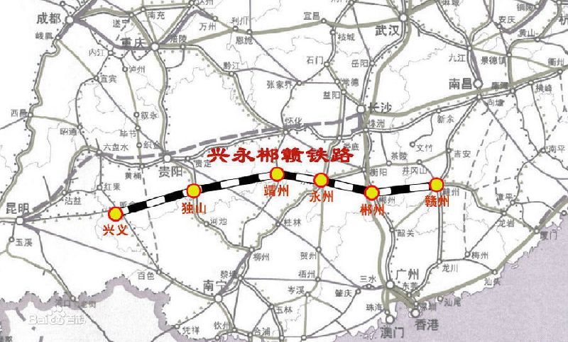 兴永郴赣铁路站点设置
