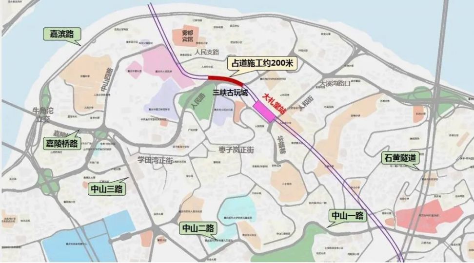 曾家岩北延伸图路线图图片