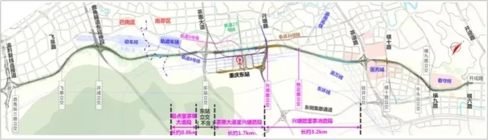 重慶東站鐵路綜合交通樞紐將建三條主幹道