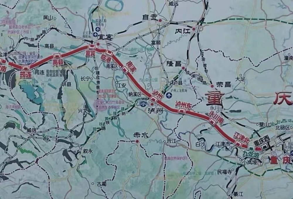 渝昆高铁永川段规划图图片