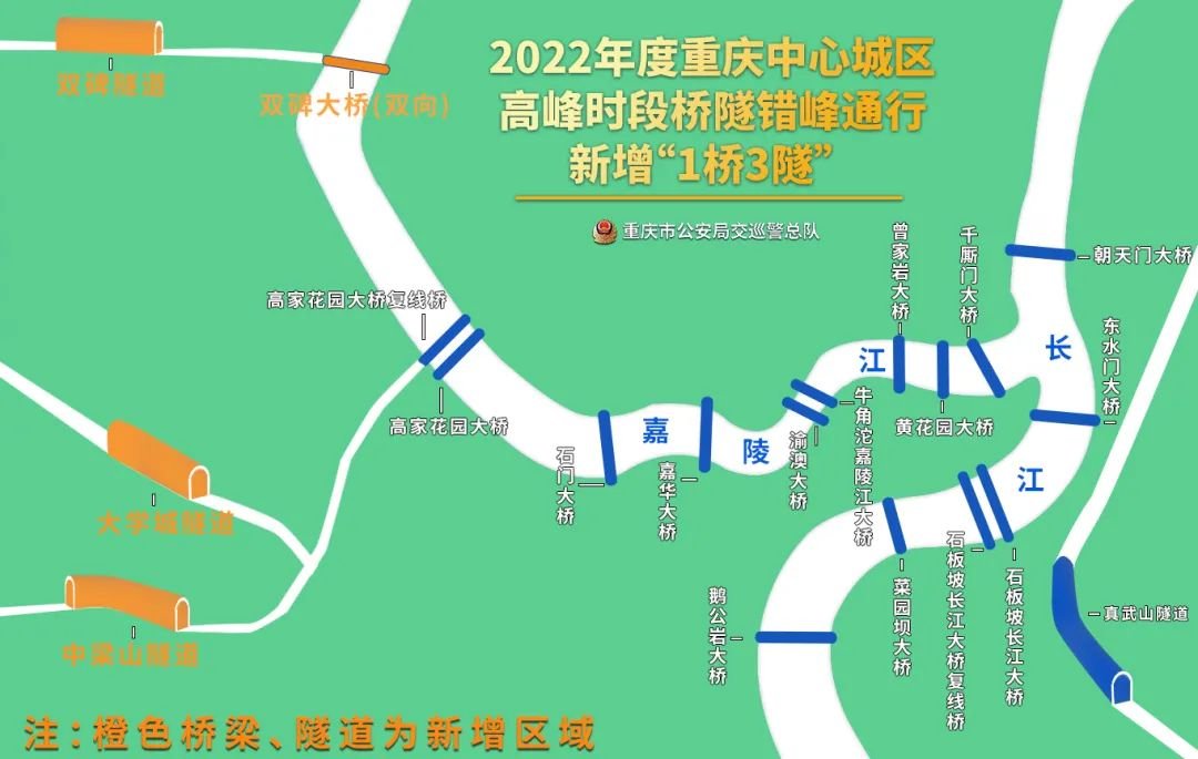 2022重庆限行的桥梁和隧道有哪些
