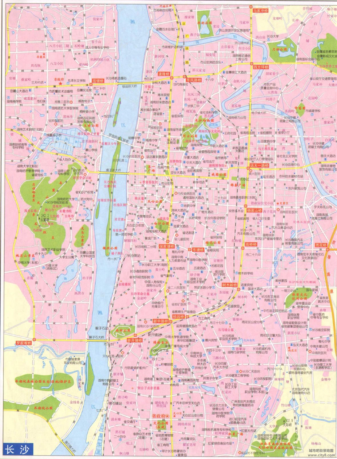 长沙市最新高清晰地图图片