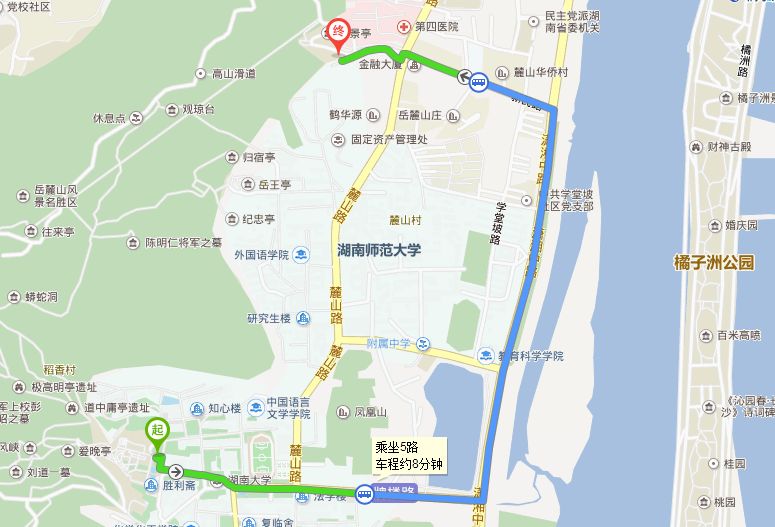 长沙岳麓山公馆地图图片