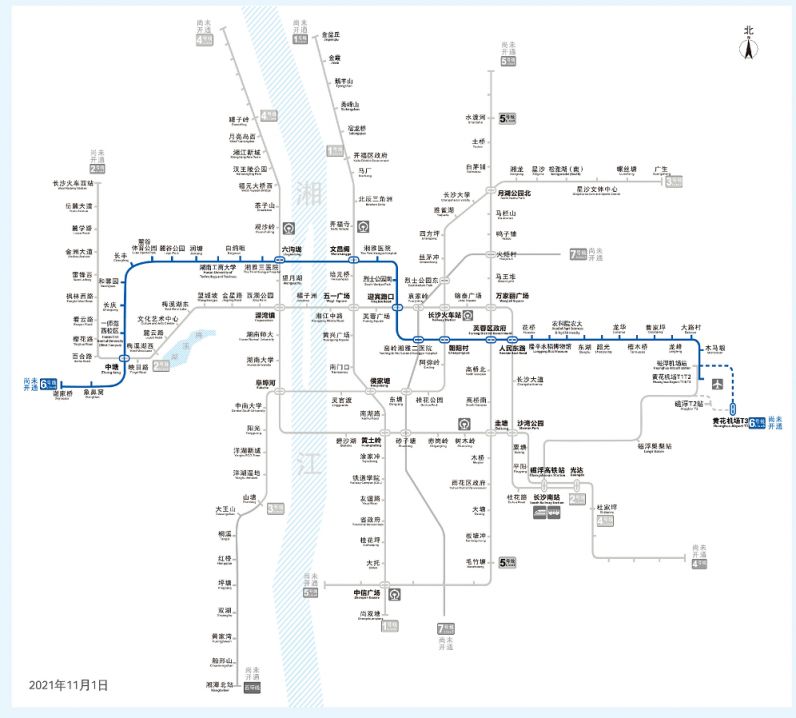 长沙市6号地铁线路图图片